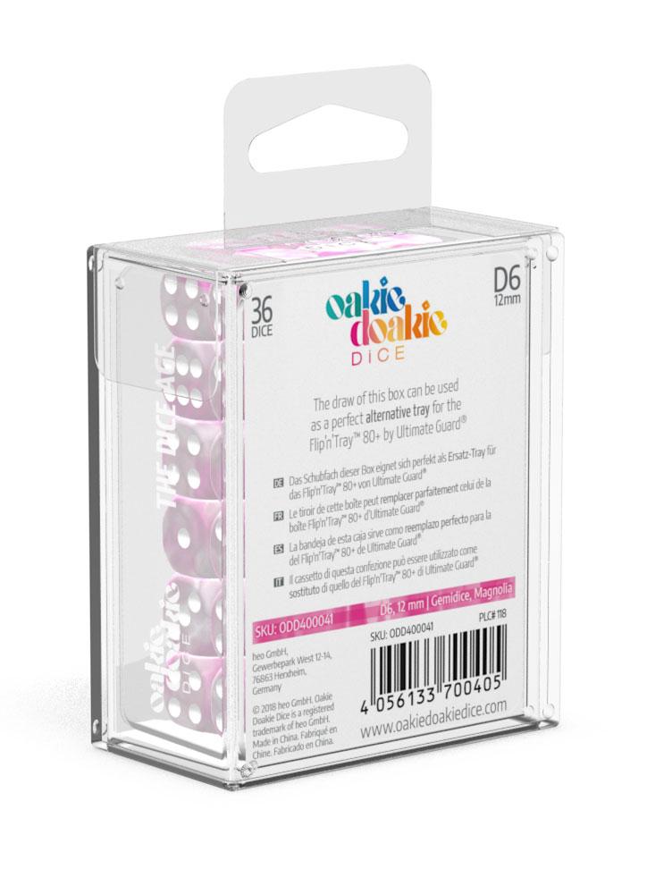 oakie doakie DICE D6 Dice 12 mm Gemidice - Magnolia (36)