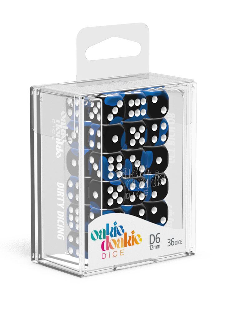 oakie doakie DICE D6 Dice 12 mm Glow in the Dark - Deep Ocean (36)