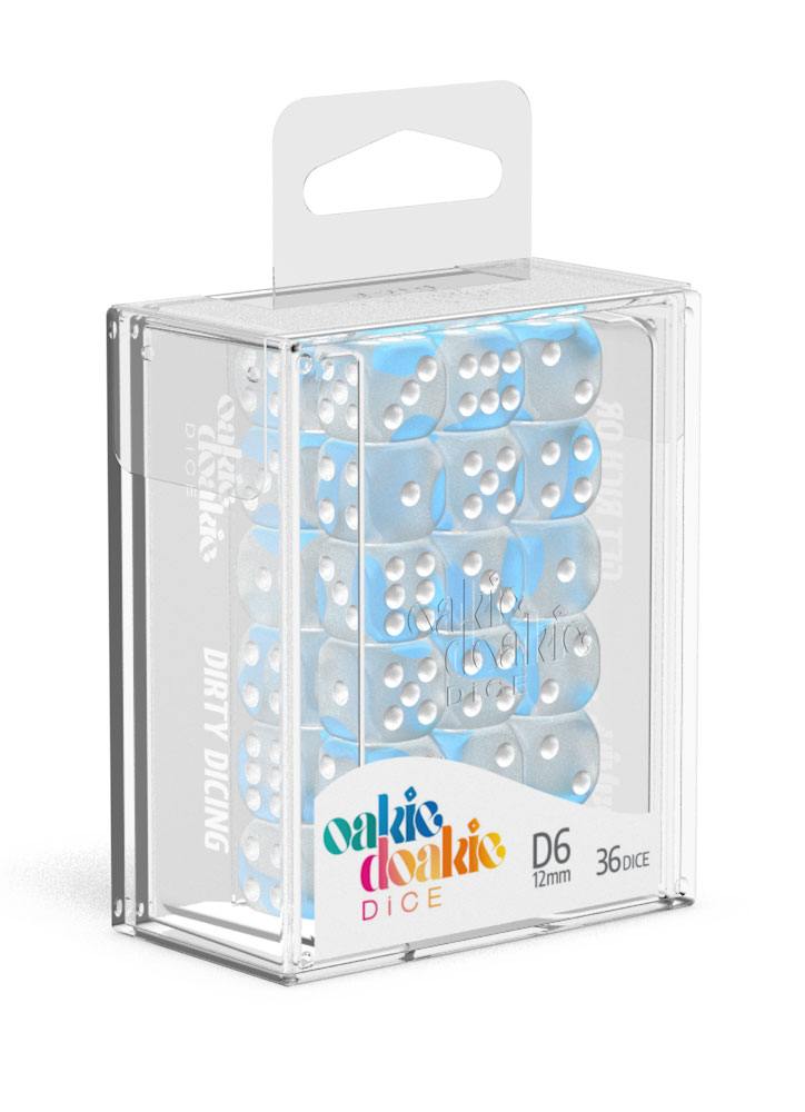 oakie doakie DICE D6 Dice 12 mm Glow in the Dark - Arctic (36)