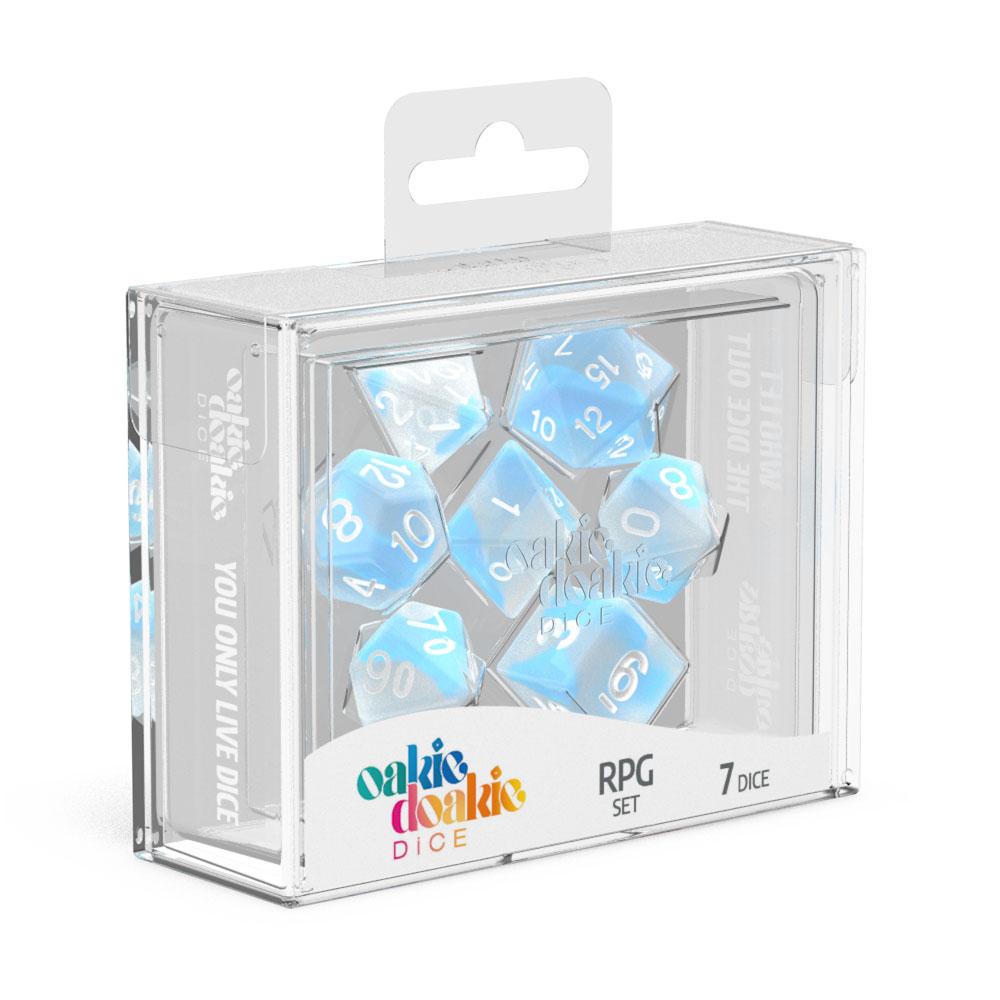 oakie doakie DICE RPG Set Glow in the Dark - Arctic (7)
