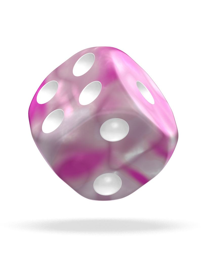 oakie doakie DICE D6 Dice 12 mm Gemidice - Magnolia (36)