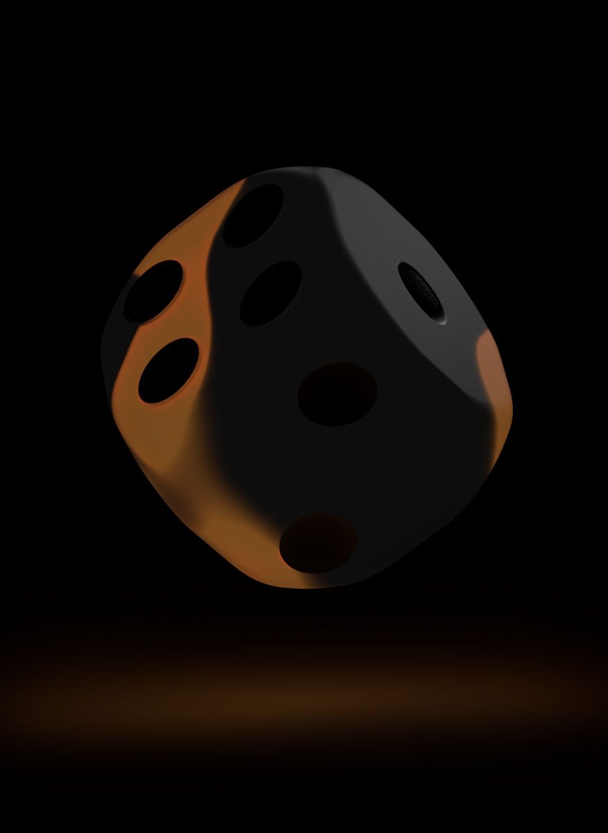 oakie doakie DICE D6 Dice 12 mm Glow in the Dark - Lava (36)
