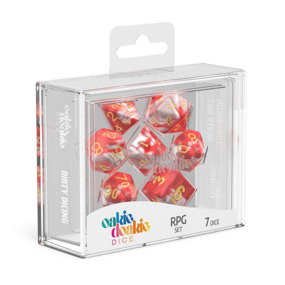 oakie doakie DICE RPG Set Gemidice - Red Sky (7)