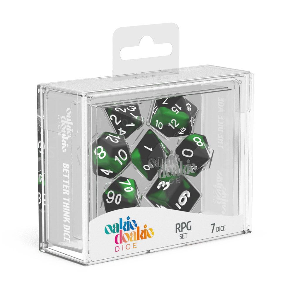 oakie doakie DICE RPG Set Glow in the Dark - Biohazard (7)