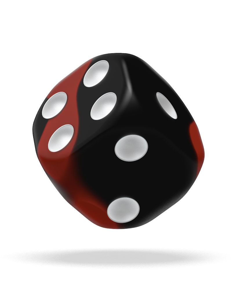oakie doakie DICE D6 Dice 12 mm Glow in the Dark - Lava (36)