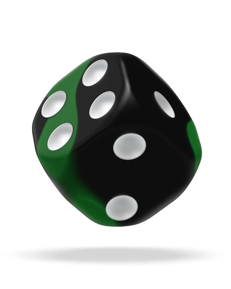 oakie doakie DICE D6 Dice 12 mm Glow in the Dark - Biohazard (36)