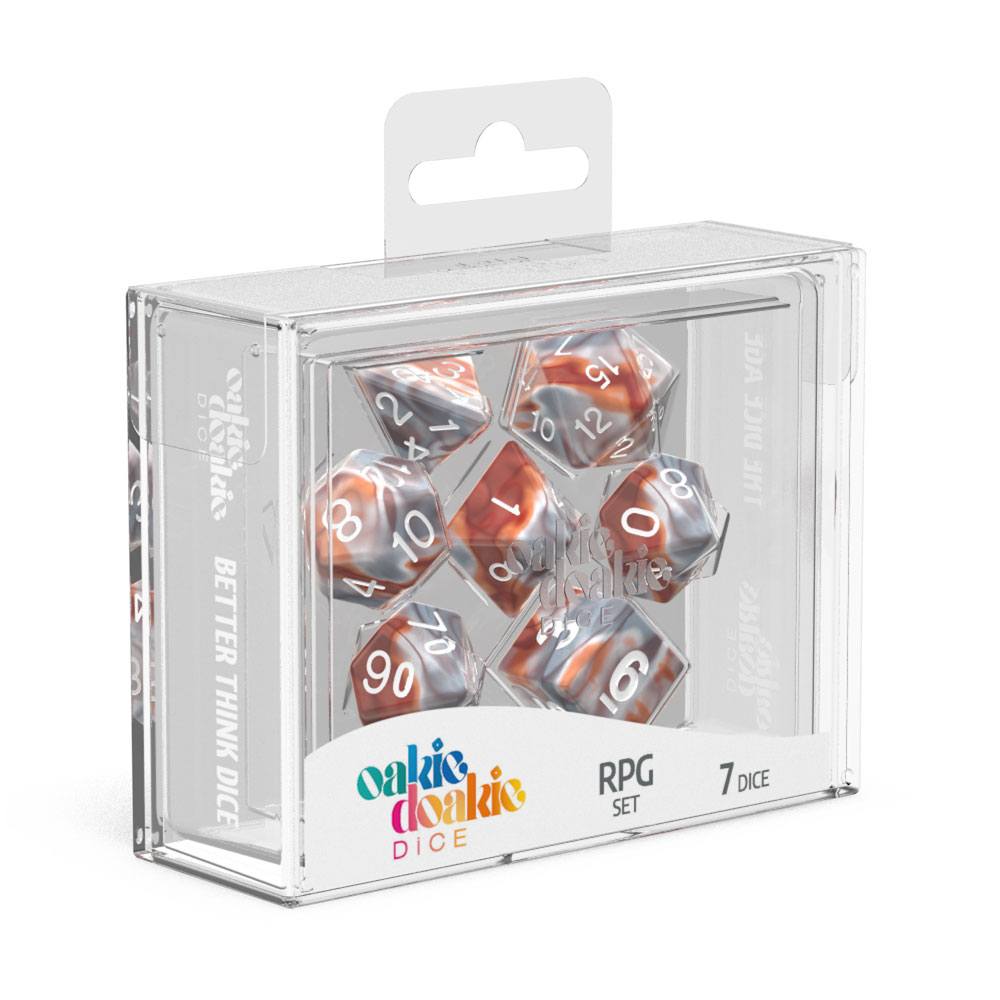 oakie doakie DICE RPG Set Gemidice - Silver-Rust (7)