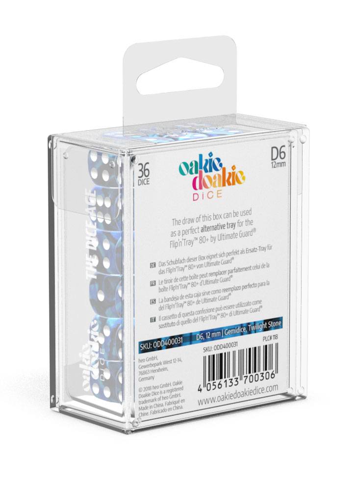 oakie doakie DICE D6 Dice 12 mm Gemidice - Twilight Stone (36)