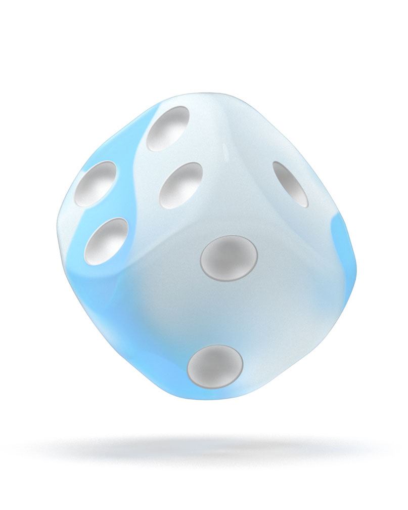 oakie doakie DICE D6 Dice 12 mm Glow in the Dark - Arctic (36)